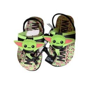 New Star Wars Mandalorian Grogu Kids Flip Flops Sandals Size 9/10